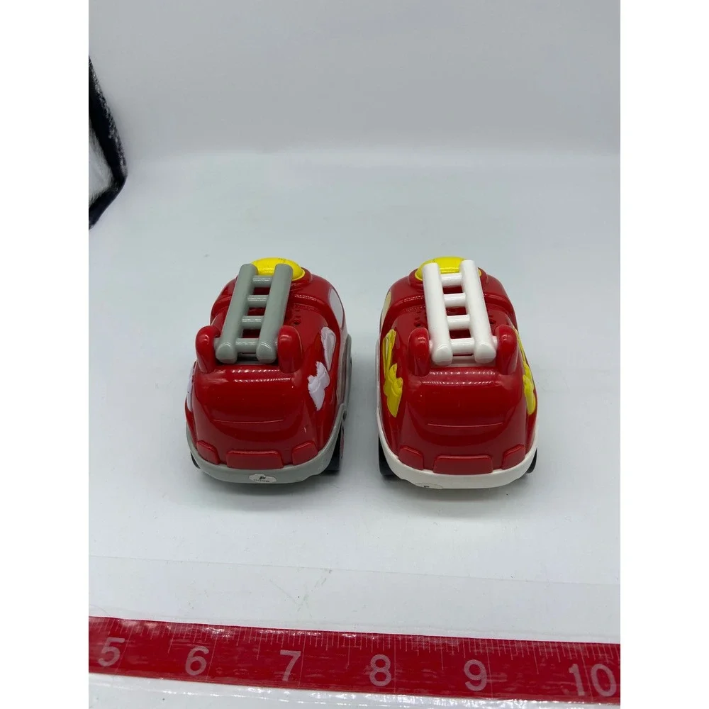 VTech Go Go Smart Wheels Fire Truck Lot of 2 Red Interactive Toy Cars VT4322T
